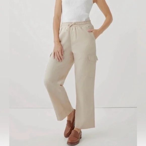 Pact Canopy Linen Blend Wide Leg Pants - Picture 1 of 11